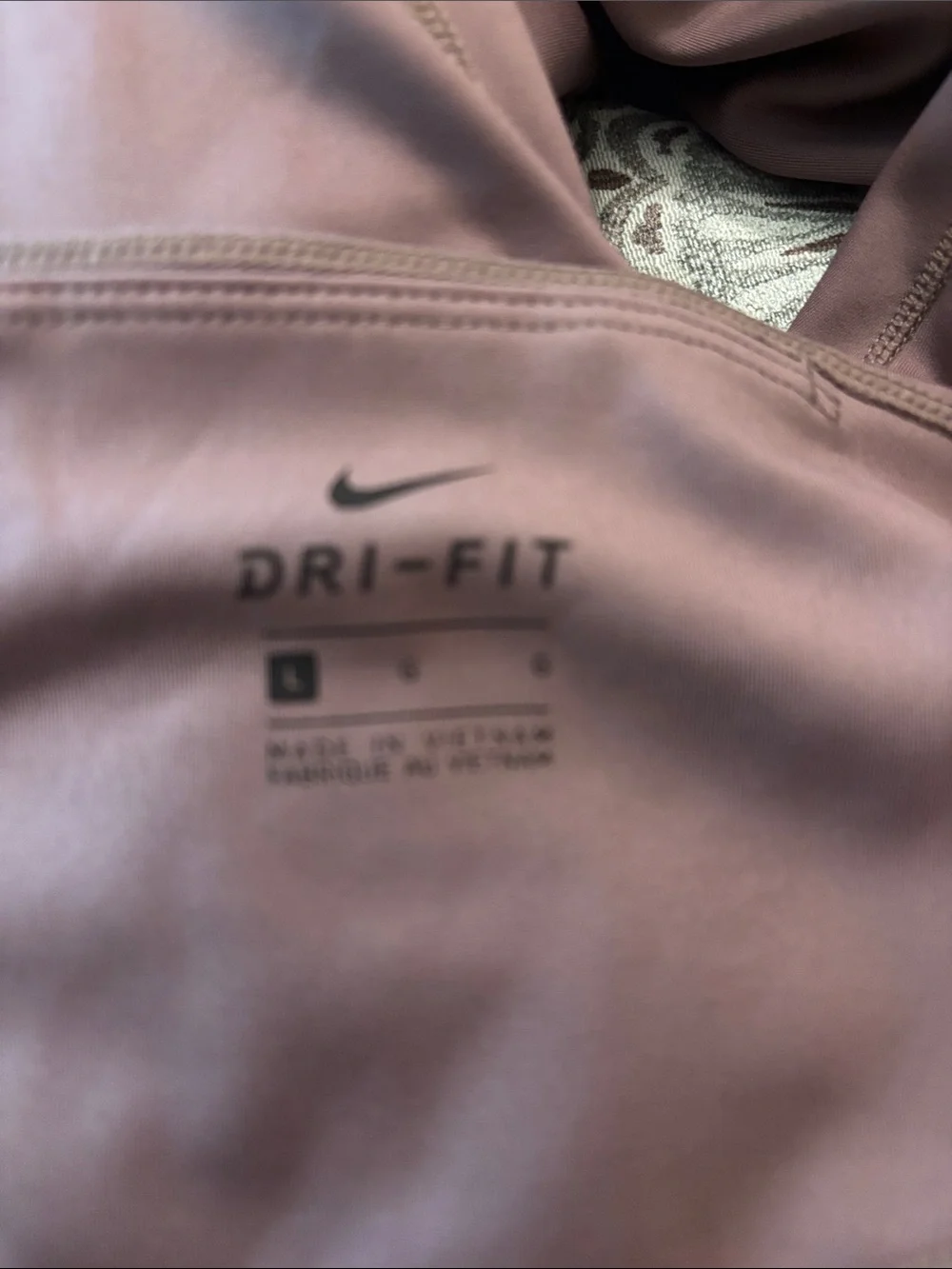Nike Maroon Leggings with White Swoosh